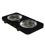 Megachef Hot Plate Portable 2-BURNER Matte Black Temperature Control Compact. Fixed Price $41.60.