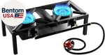 Gasone High Pressure Double Propane Burner - Outdoor Cooking With Heat Shield. Fixed Price $104.00.