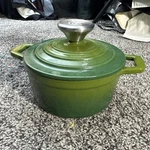 Cooks Essential Green Cast Iron Pot Casserole Dutch Oven 6 X3 New. Fixed Price $25.00.