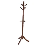 Coat Rack, Solid Wood Stand, Free Standing Hall Tree Dark Walnut. Fixed Price $48.62.