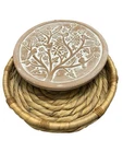 Handcrafted Stone Warmer Bread Basket From Bangladesh Ceramic Brown. Fixed Price $25.99.