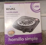Rival Single BURNER-HP102-U2-COUNTERER Top Use,camping-non Skid-power Light. Fixed Price $12.95.