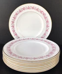 Royal Worcester Bala Pink Dinner Plates 10 3/4 Bone China Set Of 8 England. Fixed Price $120.00.