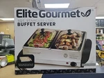 Elite Gourmet Stainless 5 Quart 2 Tray Buffet Server / Food Warmer. Fixed Price $29.95.