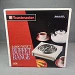 Hot Plate Toastmaster Deluxe Buffet Range Model 6406 Sealed Original Box. Fixed Price $24.88.