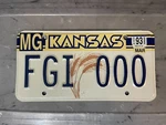 Kansas License Plate Triple Number Mg Montgomery County Fci 000 1993 March. Fixed Price $10.80.