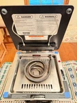 Kenyon Single Burner Stainless Steel, Alcohol And Electric Glass Top Stove. Fixed Price $125.00.