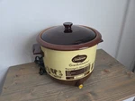 Sunbeam Vintage Crockmaster 5 Quart Pot Slow Cooker Amber Glass Lid Works!. Fixed Price $25.00.