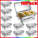 9QT Catering Chafing Dish Food Warmer Buffet Set 316 Stainless Steel W/3 Pan. Fixed Price $199.98.
