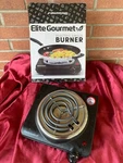 Elite Gourmet Single Electric Burner. Fixed Price $20.00.