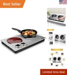 Efficient 1800W Ceramic Double Burner - Perfect For Indoor And Outdoor Cooking. Fixed Price $177.99.