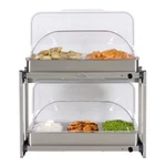 Broilking Professional Multi-level Buffet Server W/ Stainless Base & Rolltop Lid. Fixed Price $749.99.