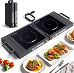 Portable Double Induction Cooktop, 1800W Dual Burner With Timer & Touch Control. Fixed Price $189.99.