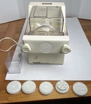 Takka X1000 Pasta & Dough Machine W/ 6 Attachnent Discs Measurer Works See Vid. Fixed Price $61.99.