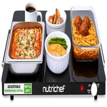 Nutrichef Electric Warming Tray Glass Surface Hot Serving Adjustable. Fixed Price $89.64.