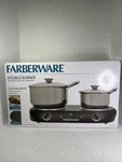 Farberware FH202-D11 Double Burner Electric Cooktop Black 1800 Watt Heavy Duty. Fixed Price $24.99.