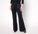 Peace Love World Women's Pants Sz 16 Patch Pocket Flare Jean Black A653297. Fixed Price $30.45.