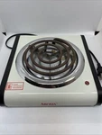 Hot Plate Single Coil Electric Burner 1100W Tested Works Great Aroma AHP-301. Fixed Price $9.99.