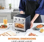 Elite Gourmet 8.5QT Air Fryer Oven 5-IN-1 Convection Stainless Steel. Fixed Price $92.99.