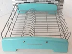 Vtg Kitchenaid Aqua Turquoise Dish Drying Rack Mcm Retro Rare. Fixed Price $59.99.