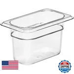 Cambro Camwear Food Pan Plastic 1/9 Size 4 Deep Polycarbonate Clear Nsf 6. Fixed Price $72.42.