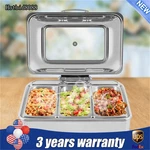3 Tray Food Warmer Rectangular Buffet Server Warming Temperature Adjustable. Fixed Price $133.73.