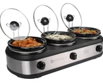 Tru Triple Buffet Server Three 2.5 Quart Removable Crock Inserts Slow Cooker. Fixed Price $71.25.