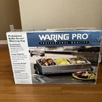 Waring Pro Buffet Server Warming Tray Three Pans With Lids Model BFS50B. Fixed Price $79.99.