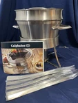 Calphalon Contemporary Stainless Steel Fondue Set New Box. Fixed Price $32.99.