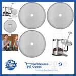 3 Pack Stainless Steel Coffee Press Filters 4 Inch Compatible With 8 Cup Makers. Fixed Price $9.99.