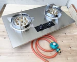 Stainless Countertop Jet Double Burner Drop-in Propane Lp Stovetop Stoves Cooker. Fixed Price $169.99.
