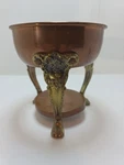Old Antique Vintage Ornate Copper Plate Tripod Chafing Dish Stand 1900'S 6. Fixed Price $20.00.