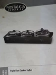 Nostalgia Electrics 3-BURNER Slow Cooker 7.5 Qt Total (2.5 Each) TSC250BLK. Fixed Price $60.00.