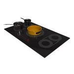 36 Inch Black Induction Cooktop With 5 Boost Power Burners, 9 Heating Level.. Fixed Price $124.99.
