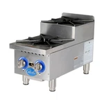 Globe GHPSU212G 12" Countertop Step-up Gas Hotplate With (2) Burners, 60.000 Btu. Fixed Price $1322.00.