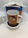 Vintage 1998 Looney Tunes Bugs Taz Hot Spot Coffee Mug Warmer Set Salton MW2LTT. Fixed Price $24.99.