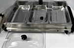 Elite Gourmet 3-COMPARTMENT Stainless Steel Buffet Server 300W EWM6171. Fixed Price $25.00.