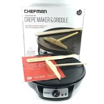 Chefman 12" Electric Maker & Griddle For Crepes Blintzes Pancakes RJ33-C. Fixed Price $39.95.