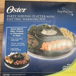 Oster Party Platter Lazy Susan Electric Warming Pot TSP100 19.5OZ. Fixed Price $33.99.