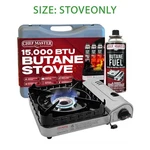 Chef Master 15000 Btu Butane Portable Camp Stove Wind-guard Piezo Ignition 90019. Fixed Price $69.99.