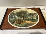Vintage Warming Tray Jasco Autumn Currier &ives Electric 17" Portable Server New. Fixed Price $34.99.