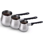 Brand New 3 Peaces Coffee Warmer Set 18/8 Stainless Steel 6OZ 12OZ 24OZ Pots. Fixed Price $24.00.