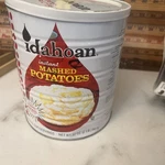 Empty Vintage Idahoan Instant Mashed Potatoes 2 Lb Metal Tin Can Advertising. Fixed Price $24.00.