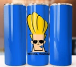 Johny Bravo 20OZ Skinny Tumbler Cup Mug Lid Straw Hot Cold Drinks. Fixed Price $19.95.
