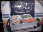 Hampton Triple Buffet Server Warming Tray 3 Station Food Warmer Catering Kitchen. Fixed Price $39.99.