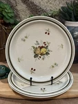 3 Royal Doulton Speckled Cornwall Dinner Plates Fruit Garden Countryside England. Fixed Price $29.96.