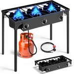 Propane 75000-225000 Btu 3-SIZE Gas Burners Outdoor Cooker Stove Bbq Grill Us. Fixed Price $85.98.