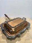 Vtg Poole Copperplate Old English Epc #5020 Rectangular Chafing Dish 3 Set. Fixed Price $79.90.
