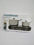Farberware 1800W Electric Double Burner Cooktop Temp Controls FH202-D11. Fixed Price $18.00.