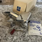 Vintage 1985 Vitantonio Dual Gnocchi Pasta Dumpling Maker & Recipe Book #100. Fixed Price $89.00.